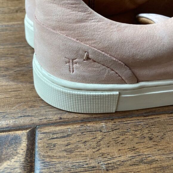 FRYE Blush Pink Ivy Low Lace Up Sneakers Size 7.5 M Tumbled Nubuck Leather - Picture 9 of 11